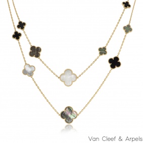 Van Cleef & Arpels Yellow Gold Magic Alhambra Necklace VCARD79400 Van Cleef & Arpels Yellow Gold Magic Alhambra Necklace VCARD79400